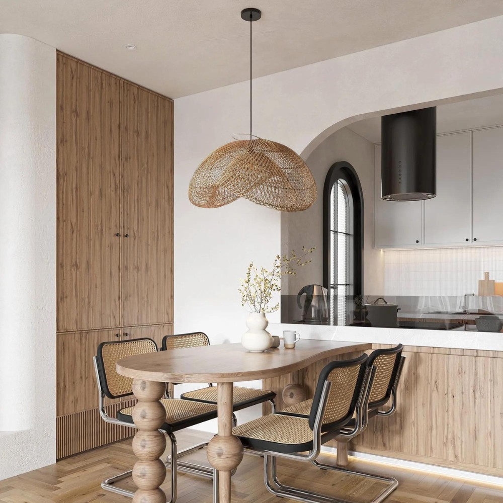De verleidelijke rotan-essentie van de Wabi-Sabi hanglamp HL3385