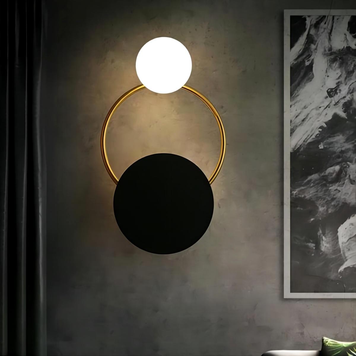 Drie cirkel wandlamp