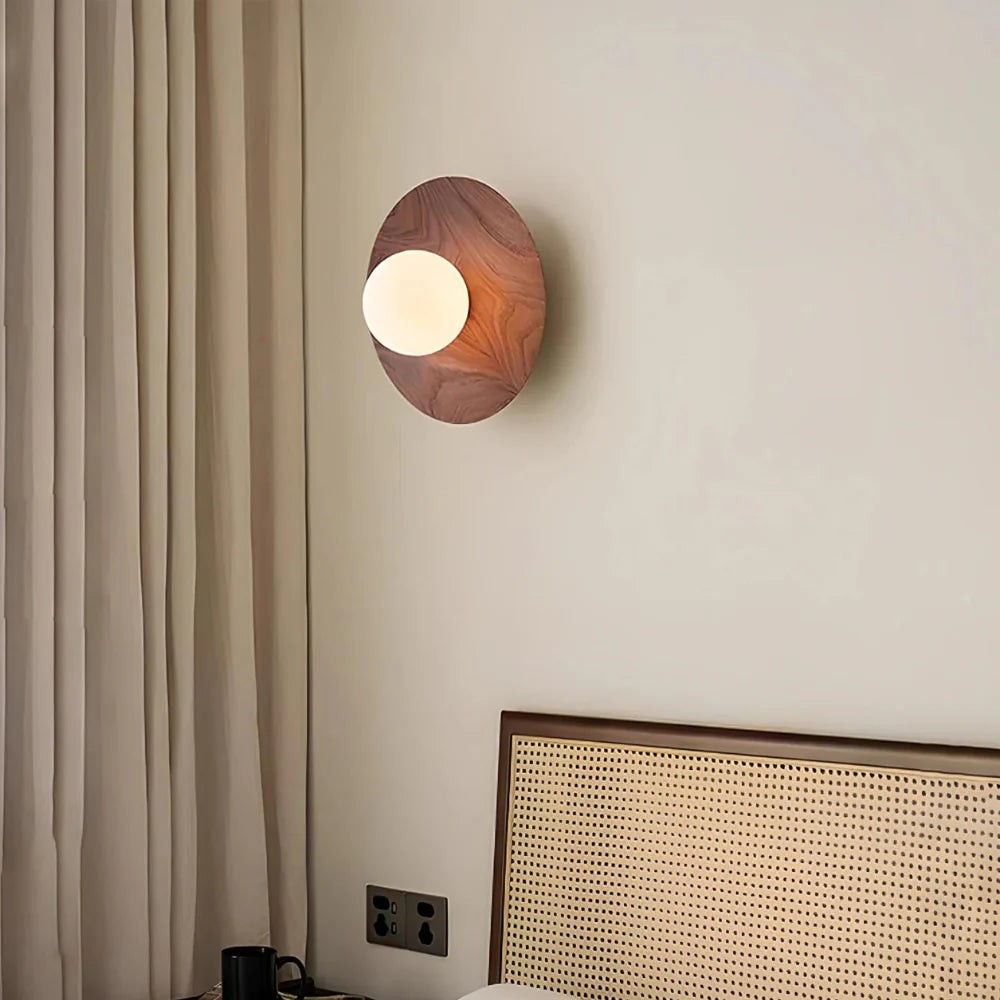 De Serenity houten wandlamp HL3334