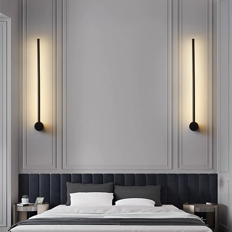 Industriële zwarte lineaire LED wandlamp HL159