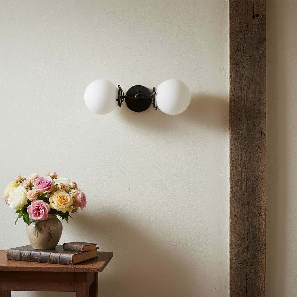 Lumio Globe Art Deco Badkamerlamp - Opaal Globe Badkamerlamp HL1682