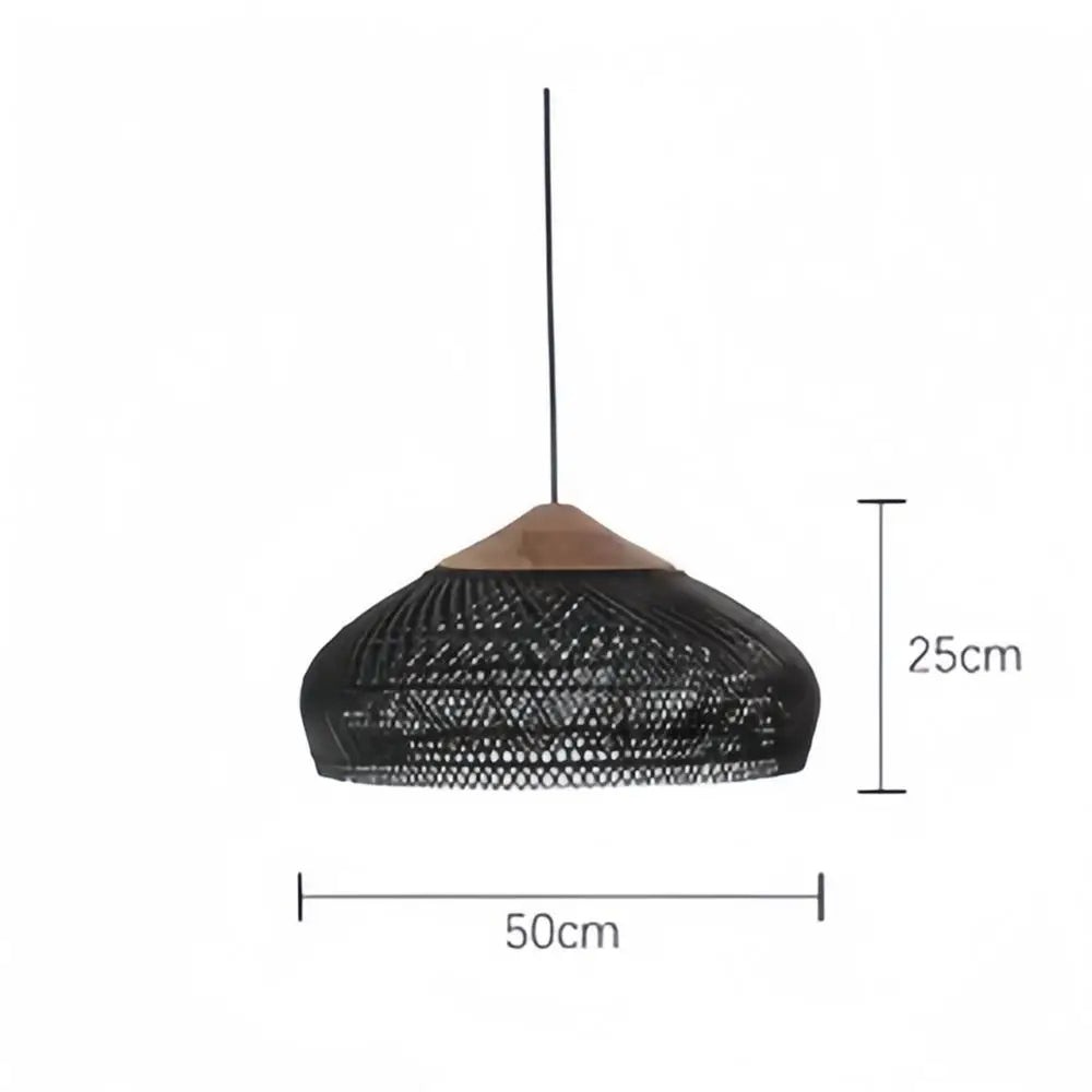 Retro Boheemse hanglamp van rotan HL3389