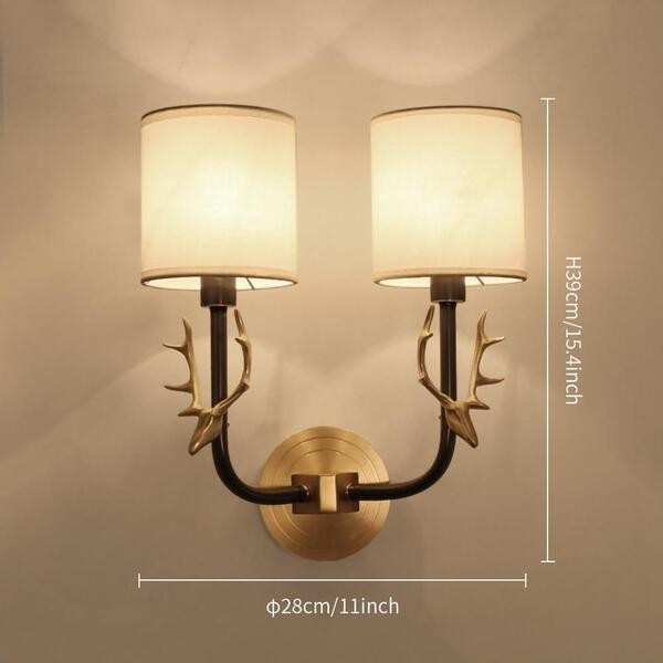 Hertenkop Wandlamp