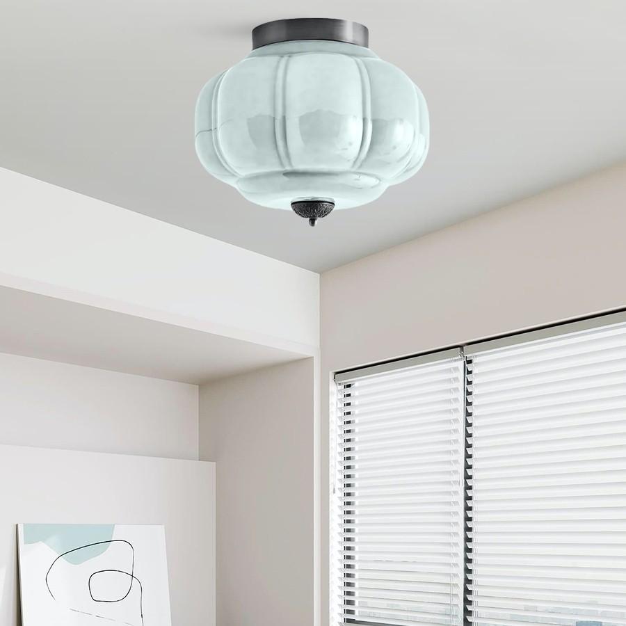 Eloise Retro Melkglas Semi-inbouw Plafondlamp HL948