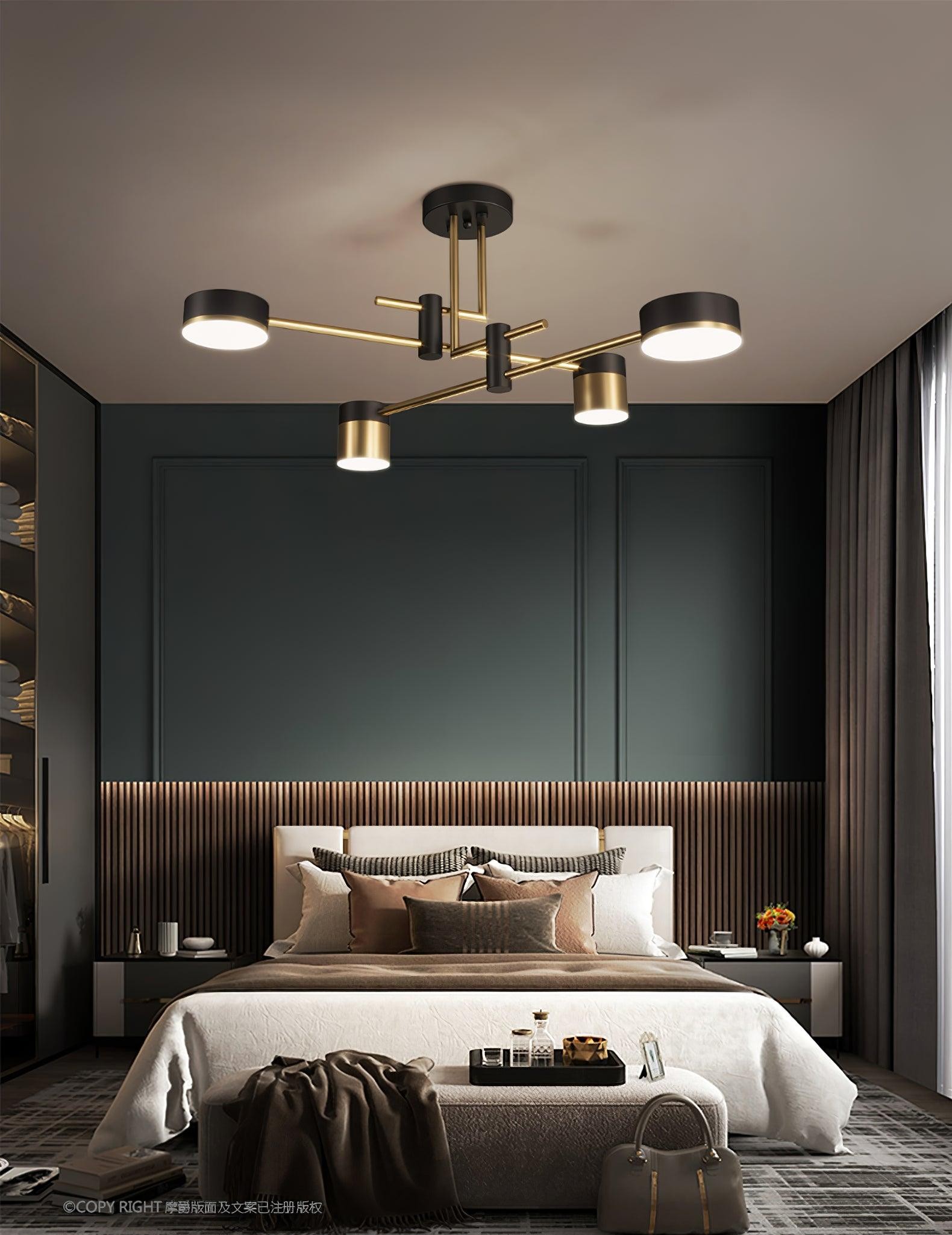 Luxe Spider Sputnik Design Metalen Schijf Plafondlamp HL1090
