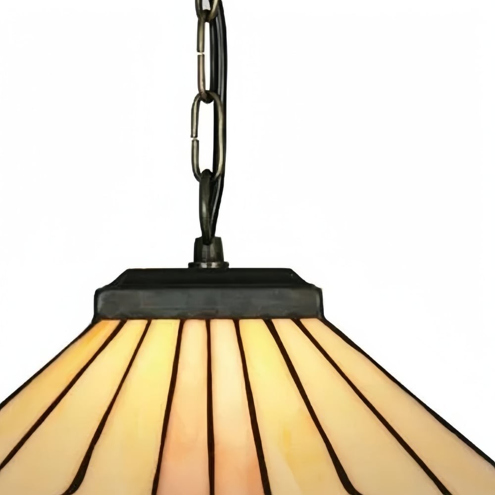 TF Camillo Klassieke Hanglamp met Patroon - Glas-in-loodlamp voor Slaapkamer of Hal HL2005