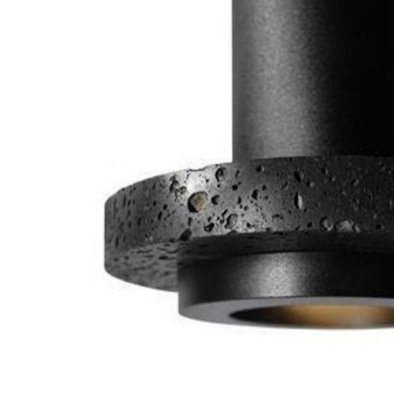 Retro zwarte stenen hanglamp HL929