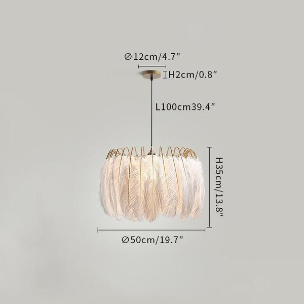 Feather hanglamp