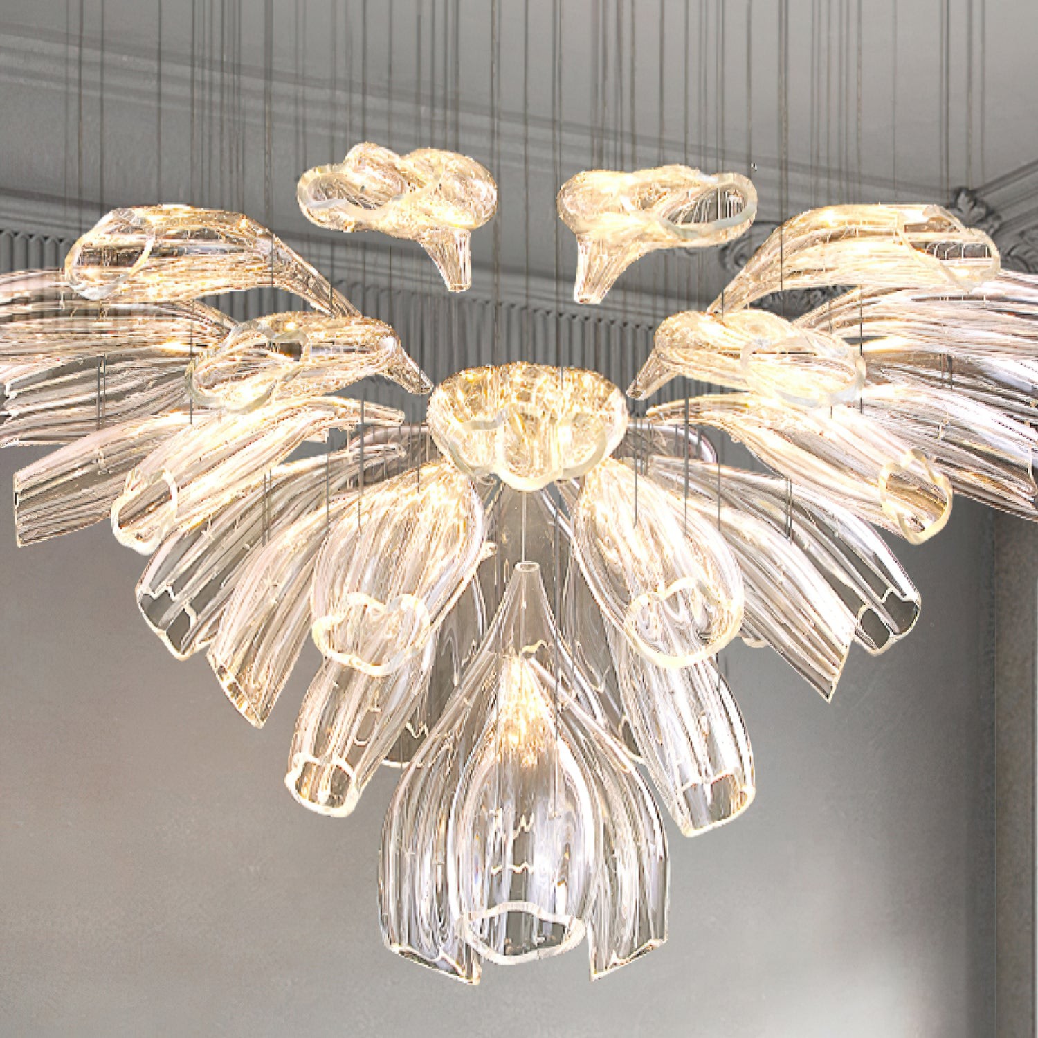 Glazen Lotus Kroonluchter HL1143