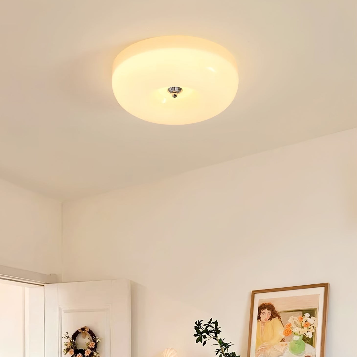 Art Deco Crème Pudding Plafondlamp HL203