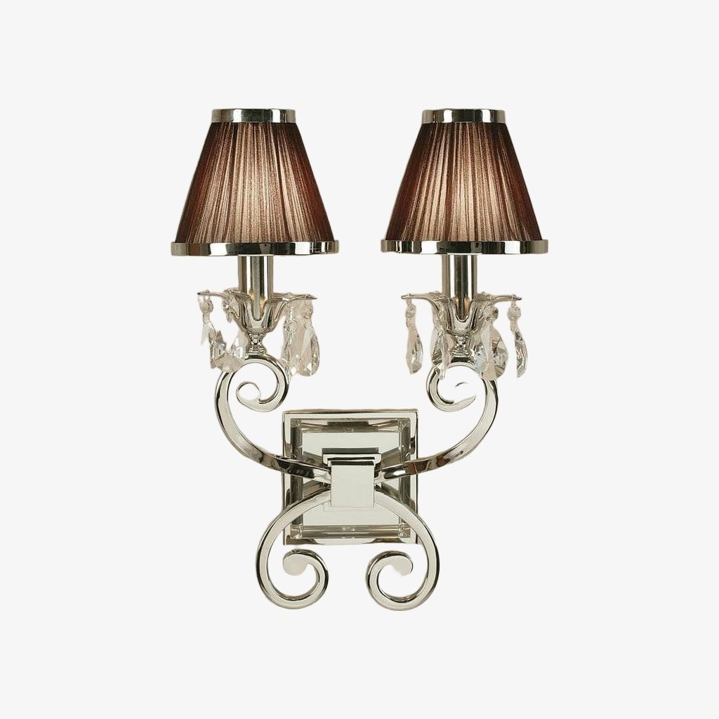 Talonis Luxe Kristallen Wandlamp - Verchroomd Frame voor Slaapkamers en Huisdecoratie HL2160