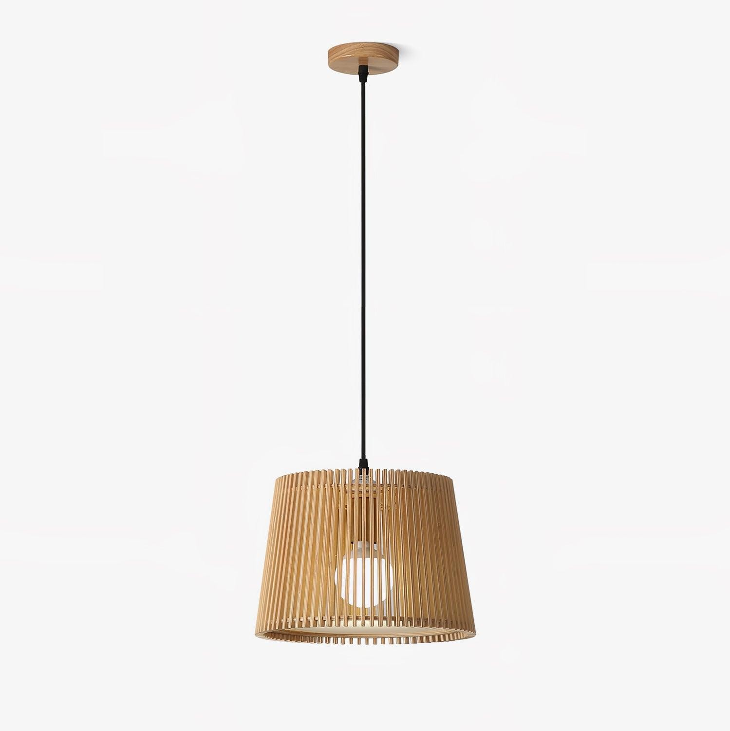 Houten boomstamkleurige kooi hanglamp HL752