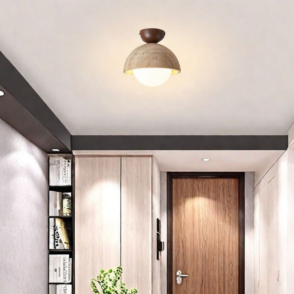 Japanse houten omgekeerde plafondlamp HL884