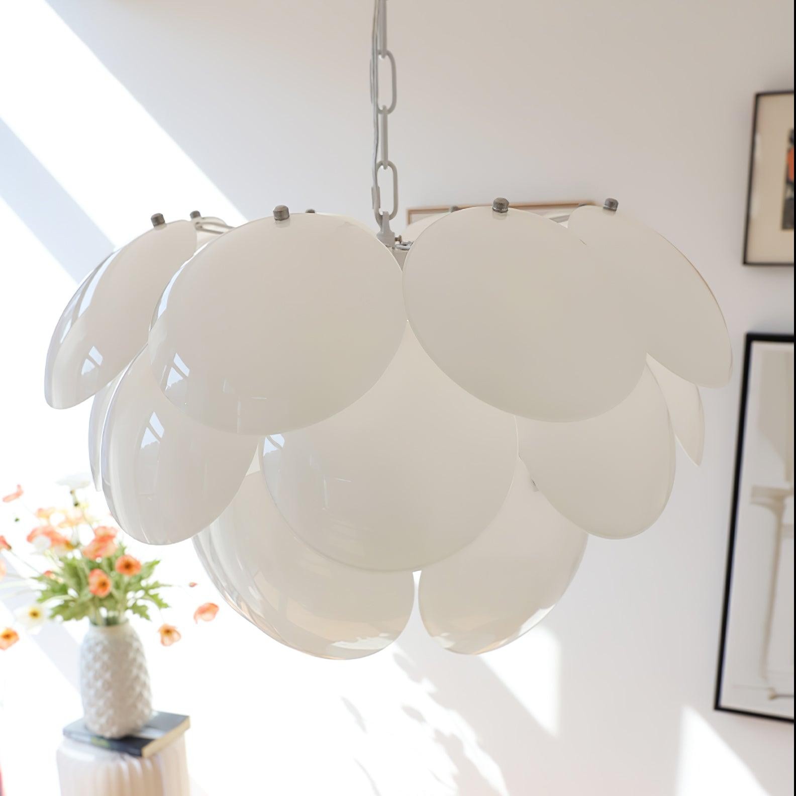 Luxe mode lichtgevende bloemblaadjes glazen kroonluchter HL581
