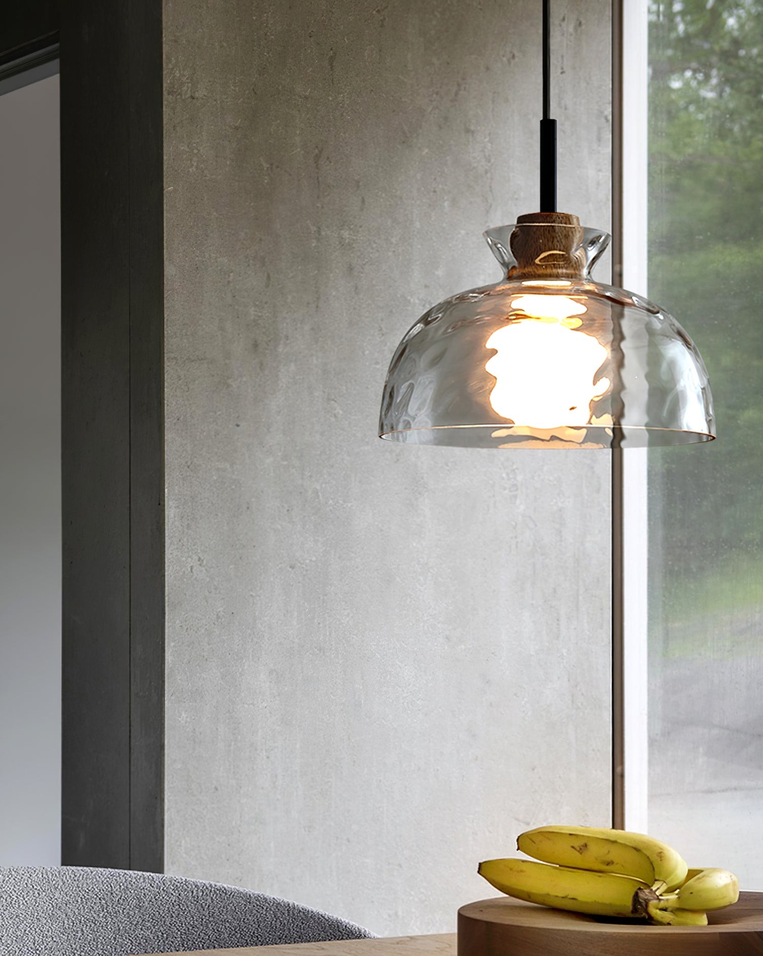 Moderne Water Ripple Transparante Glazen Hanglamp HL798