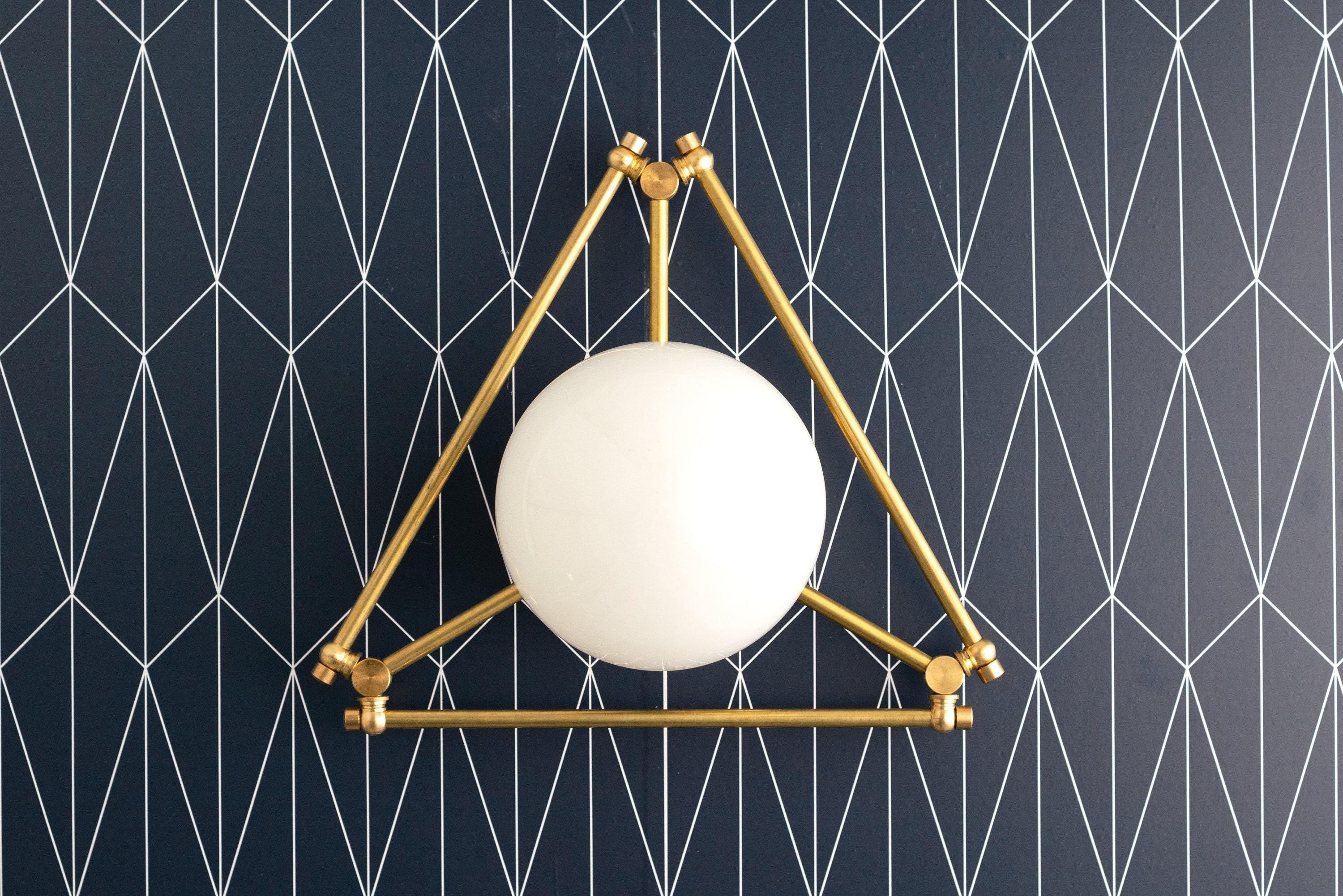 Glorica Glazen Geometrische Plafondlamp van Messing - Mondgeblazen Bolontwerp HL1725