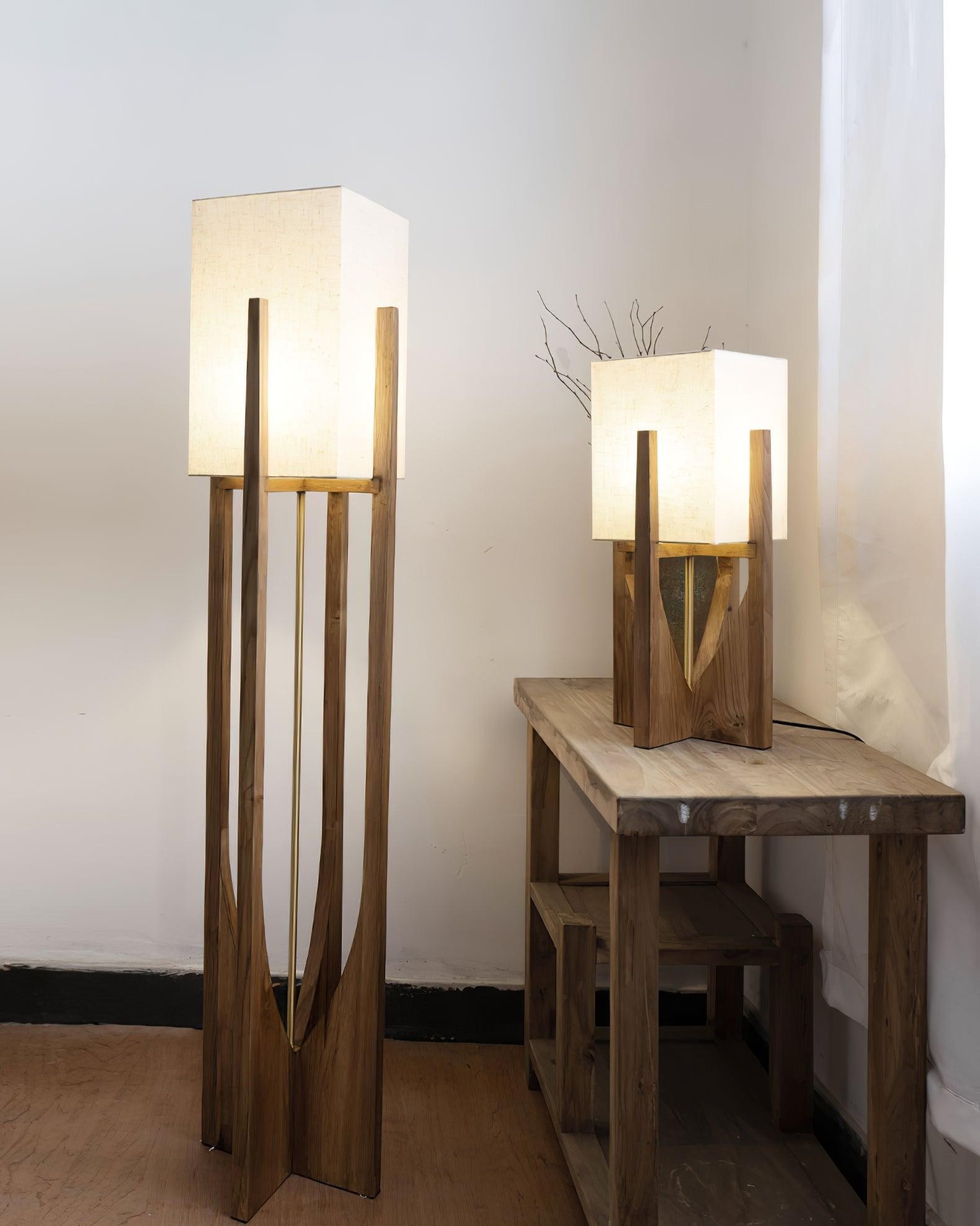 Vintage Wabi-stijl vloerlamp HL443