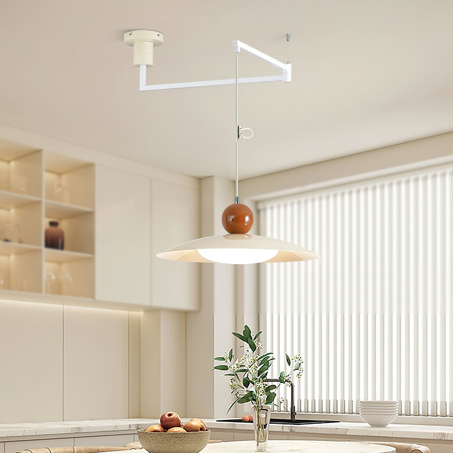 Nordic Flying Saucer Swing Arm Beweegbare Hanglamp HL789