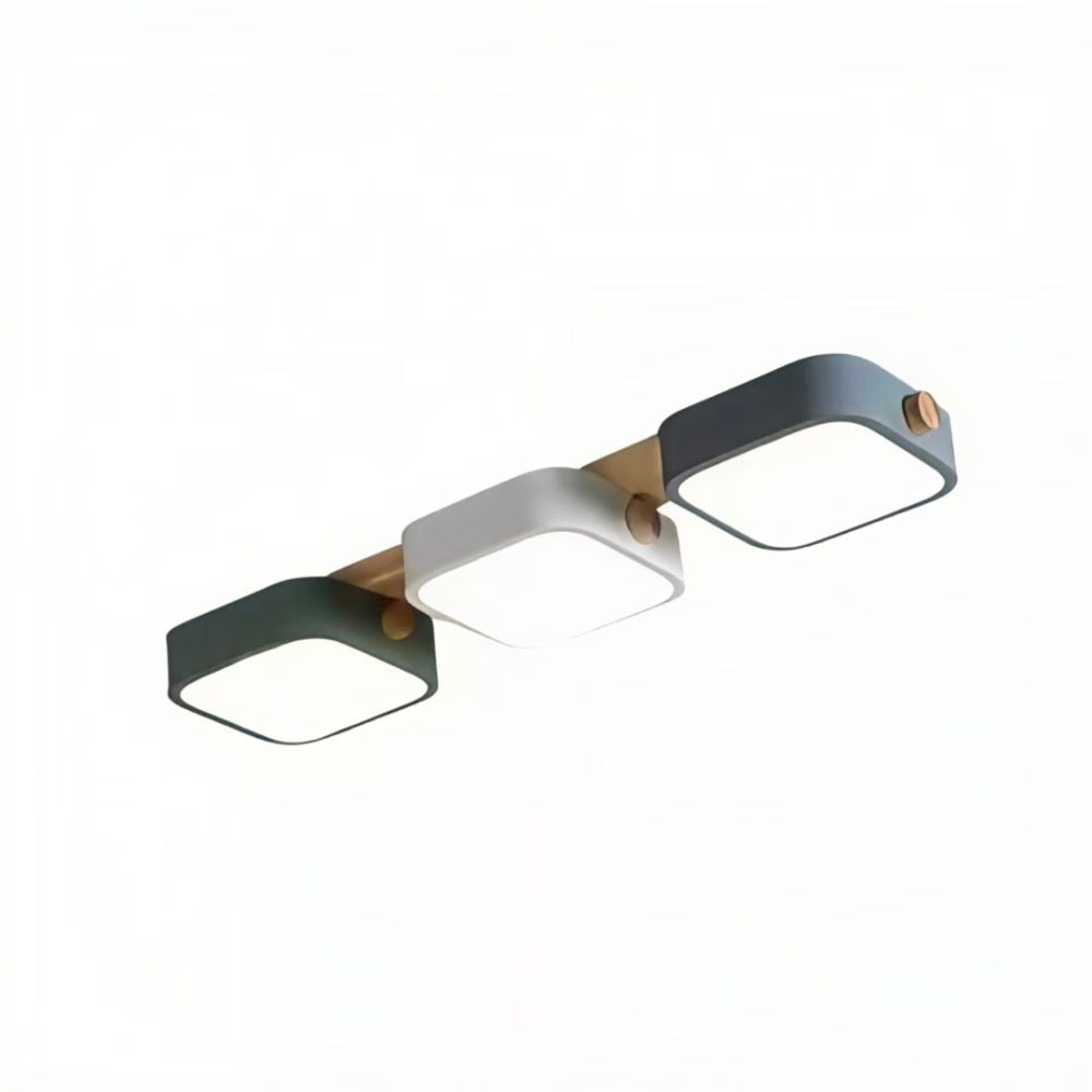 Houten blok plafondlamp - Nordic vierkante LED keukenverlichting HL1348