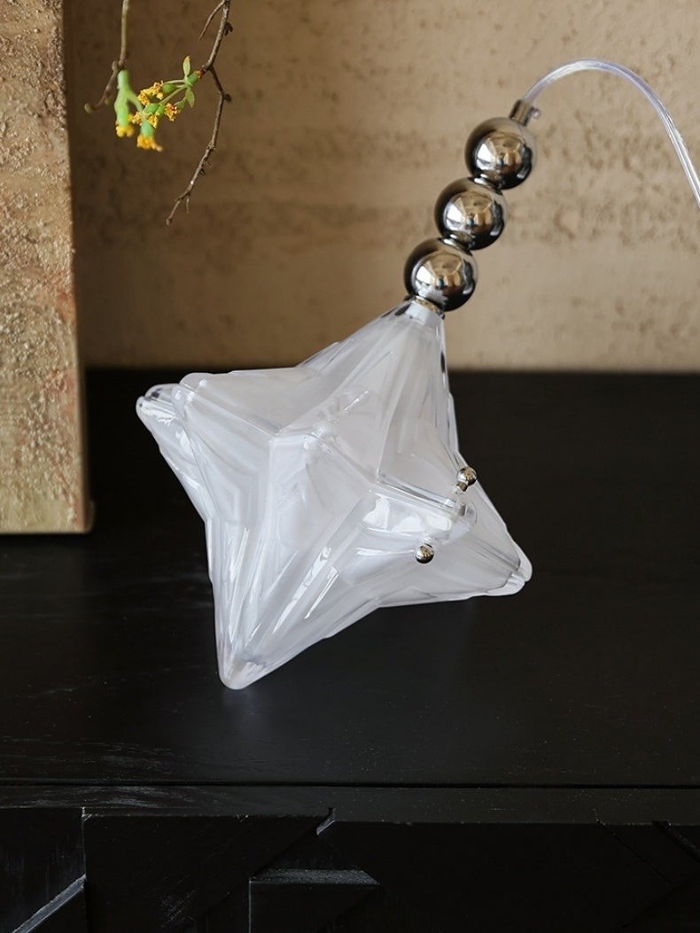 Art Deco Astris Elara Star hanglamp - hanglamp van matglas met geometrische stijl HL1792