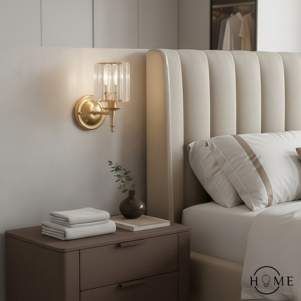 Vintage luxe kristallen wandlamp HL1405