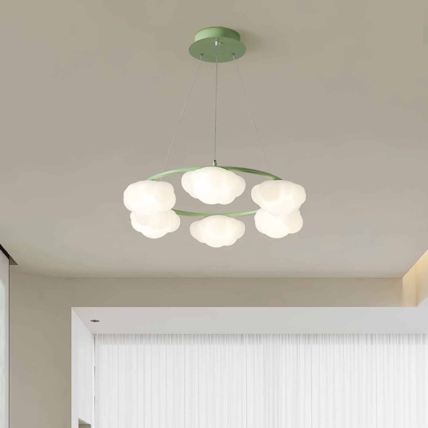 Crèmekleurige stijl creatieve persoonlijkheid wolken kroonluchter HL893
