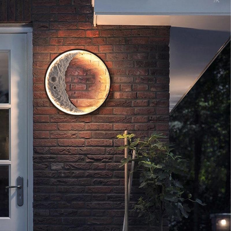 Elif Moderne Maanvormige LED IP65 Waterdichte Buitenlamp HL1236