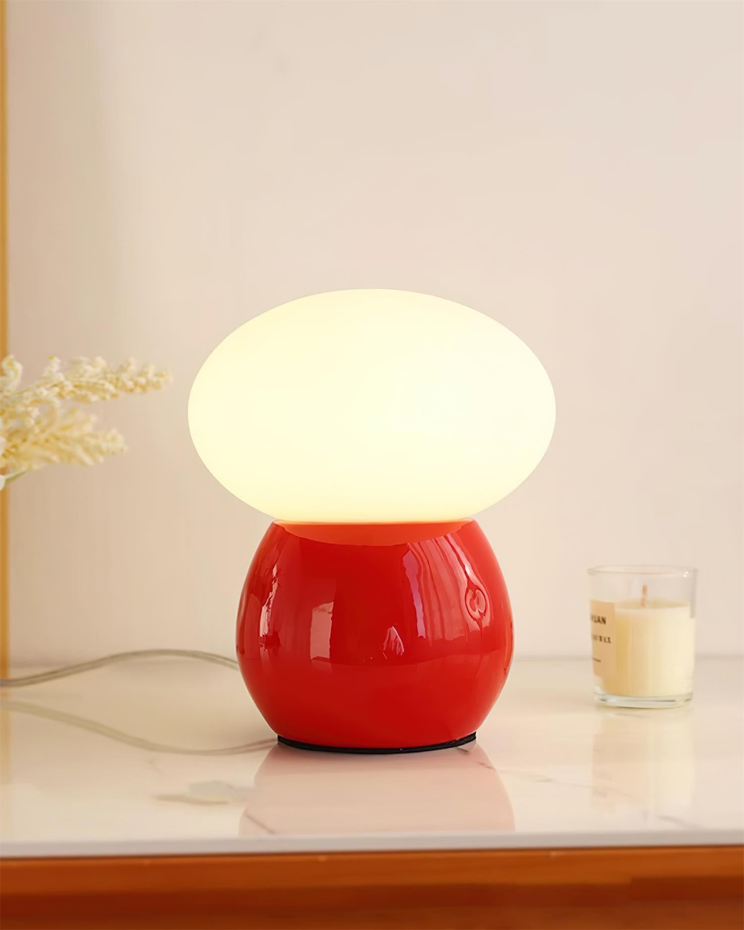 Moderne crèmekleurige paddestoel tafellamp HL904
