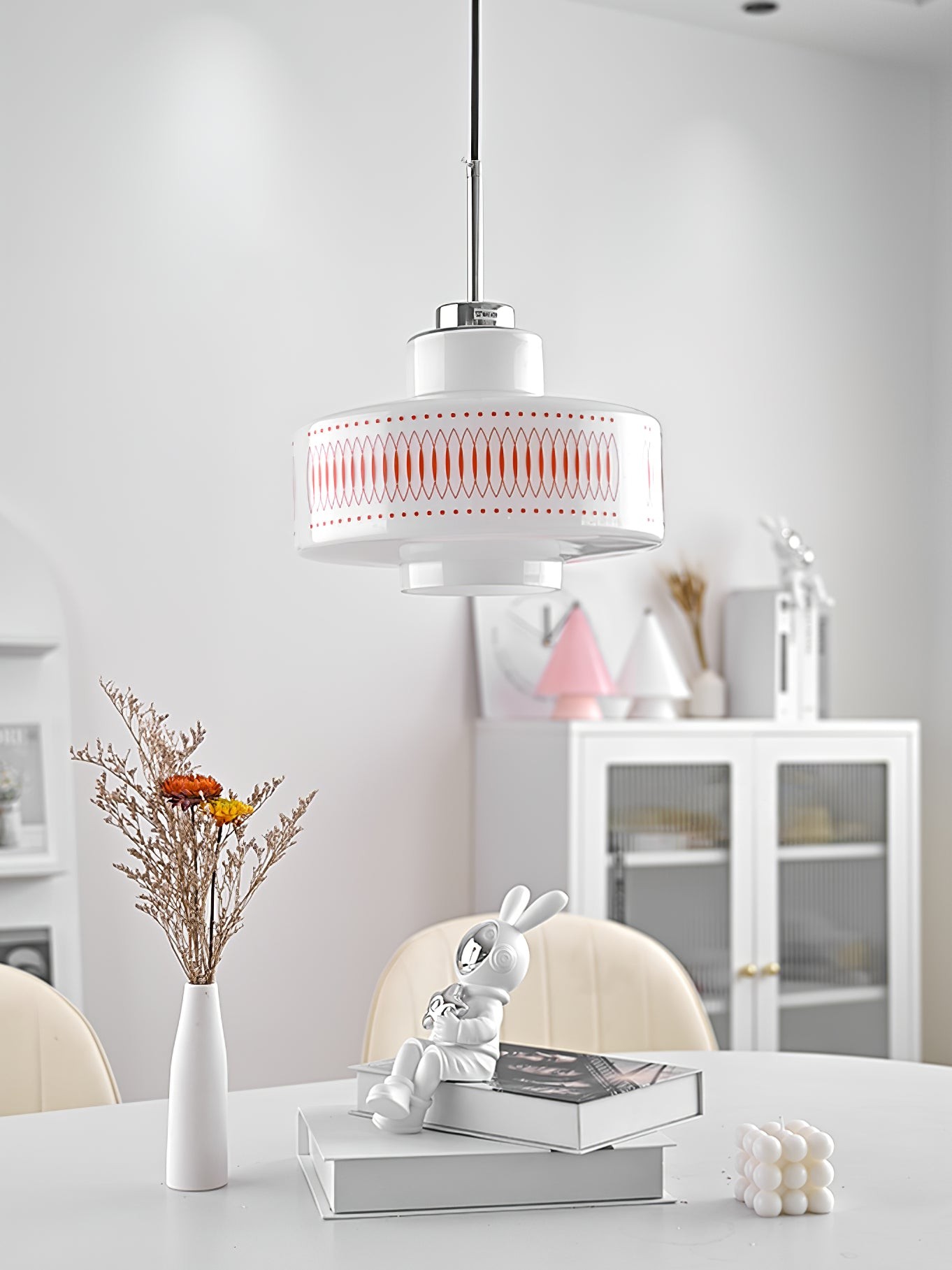 Moderne glazen hanglamp in de vorm van een kalebas HL354