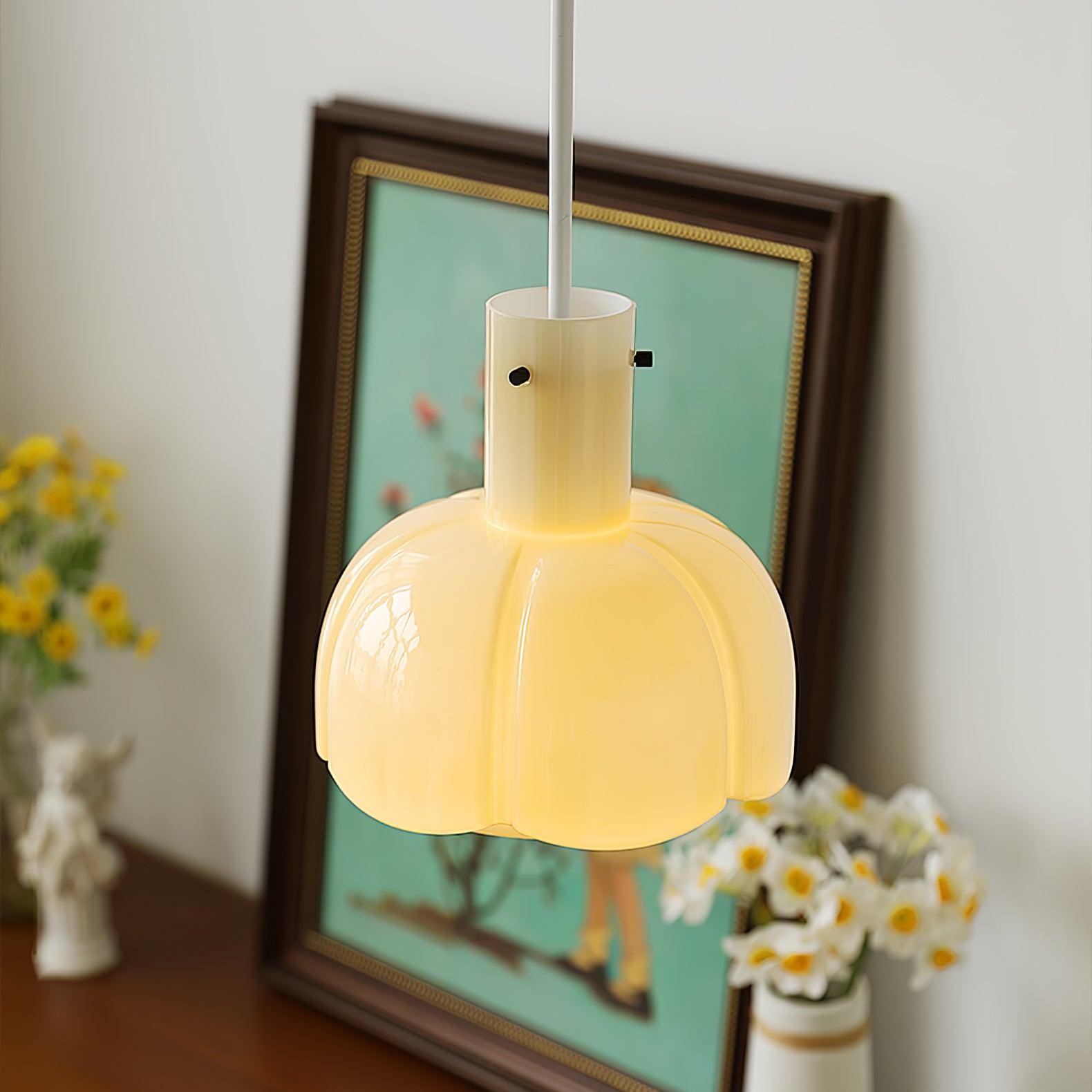 Middeleeuwse stijl glazen knop hanglamp HL619