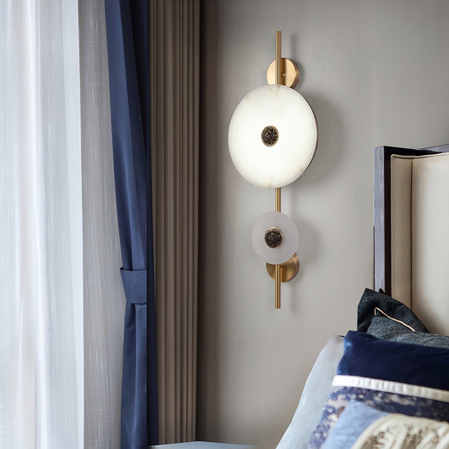 Lichte luxe schijfvormige wandlamp HL346