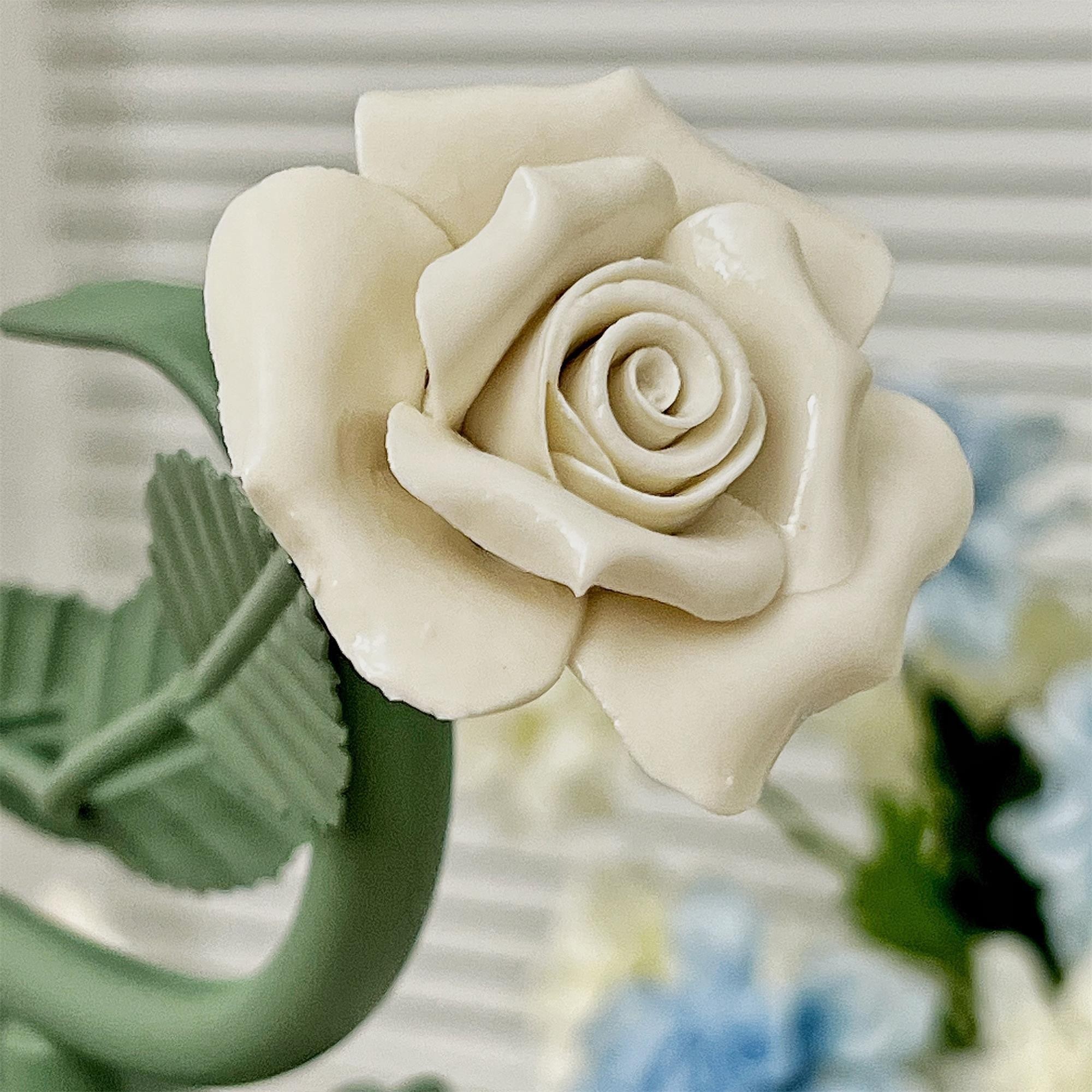 Groen Roze Wit Rozen Bloem Tafellamp HL767