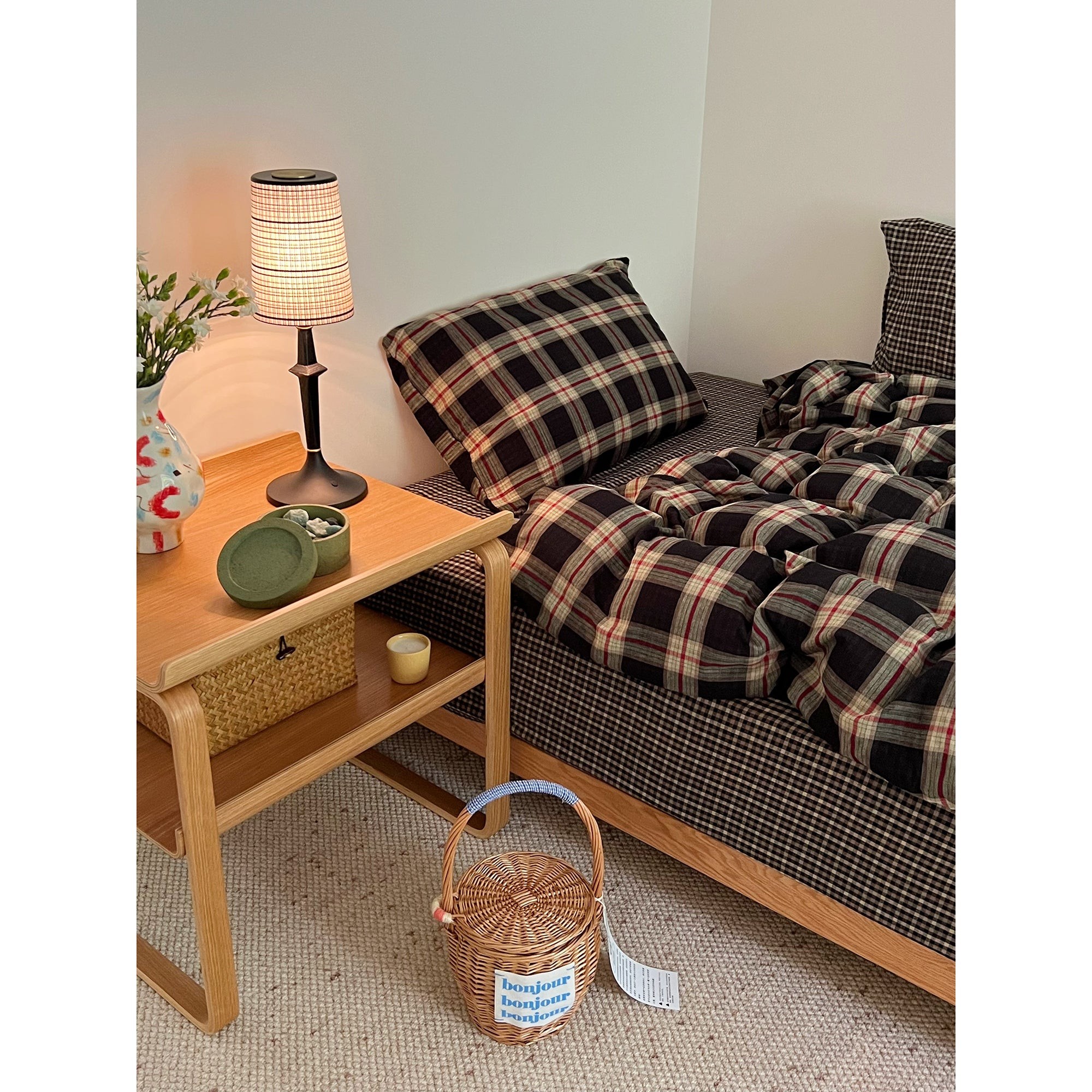 Devon zwarte tafellamp (met ingebouwde batterij) HL3262