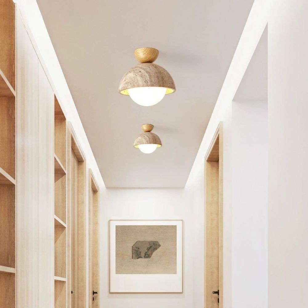 Japanse houten omgekeerde plafondlamp HL884