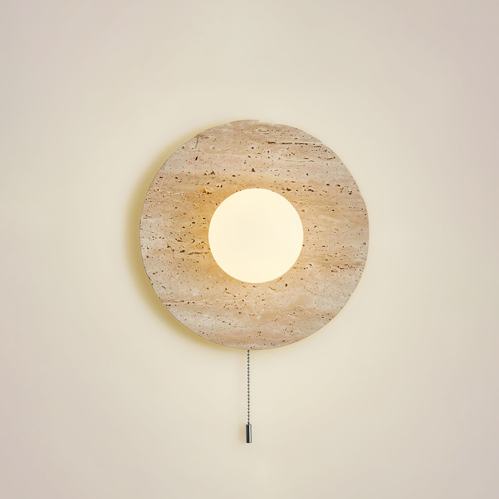 Retro Wabi Sabi Travertine Lunar Eclipse Wandlamp HL938