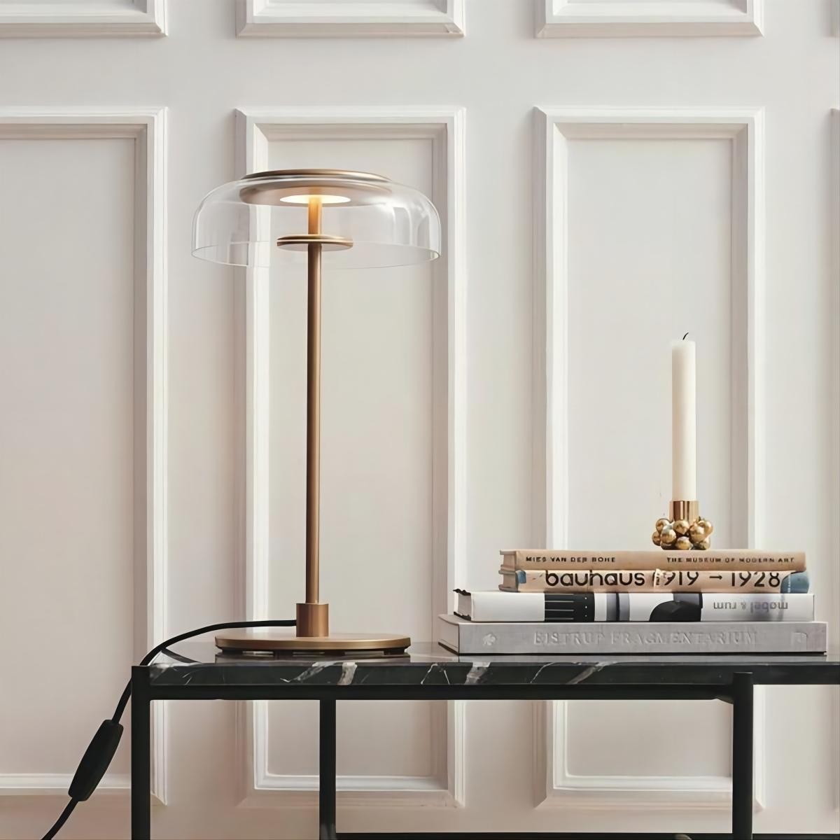 LED Blossi Ronde Glazen Tafellamp