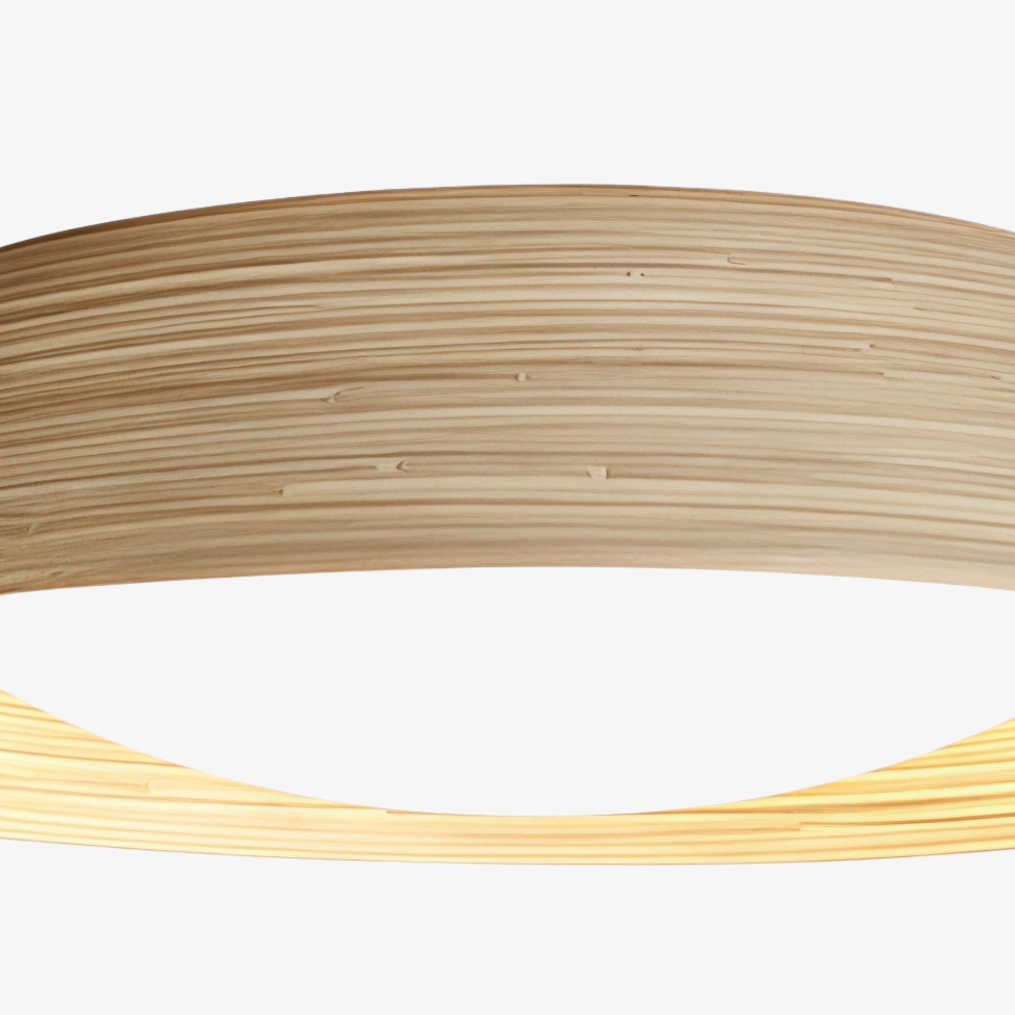 Bambori plafondlamp in Japandi-stijl met bamboestructuur - Natuurlijke accentverlichting voor de woonkamer HL2452