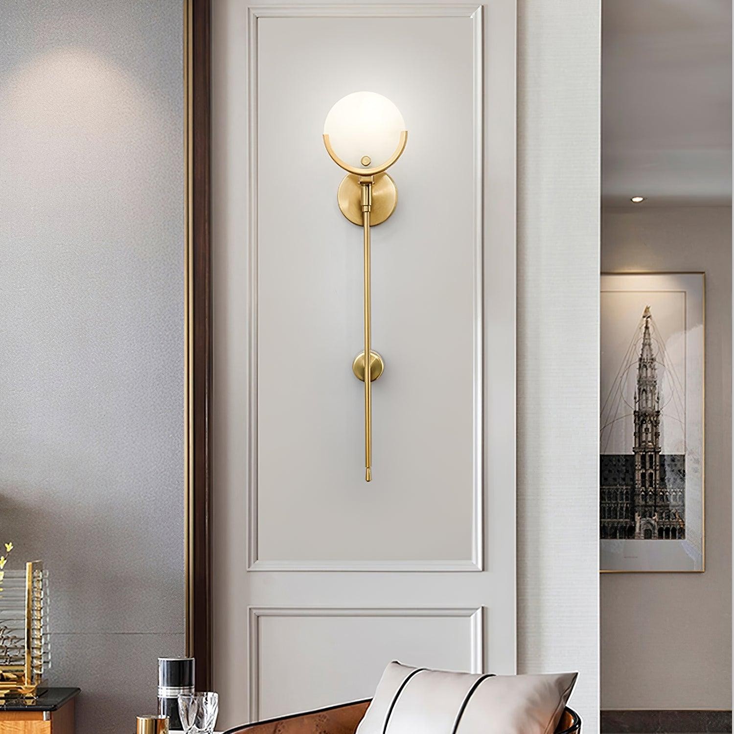 Ava messing alabaster wandlamp HL2941