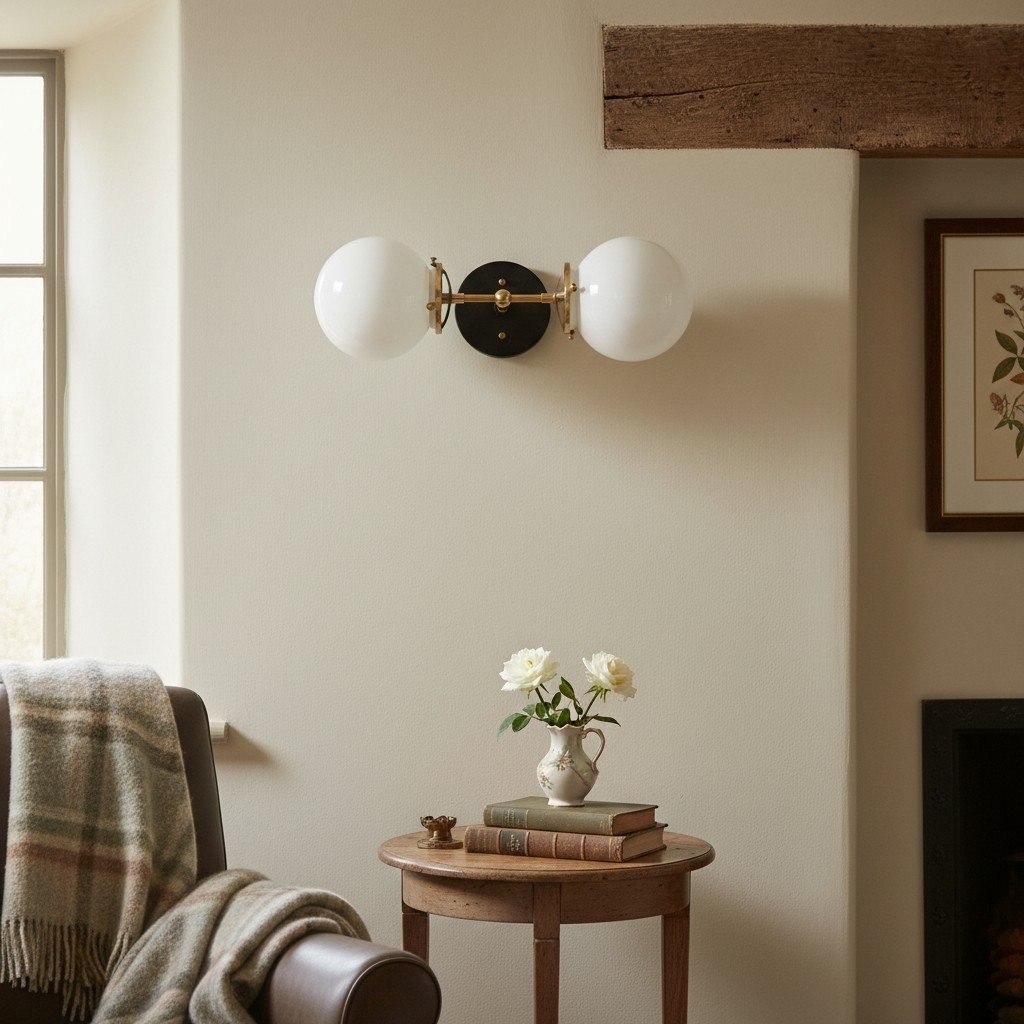 Lumio Globe Art Deco Badkamerlamp - Opaal Globe Badkamerlamp HL1682