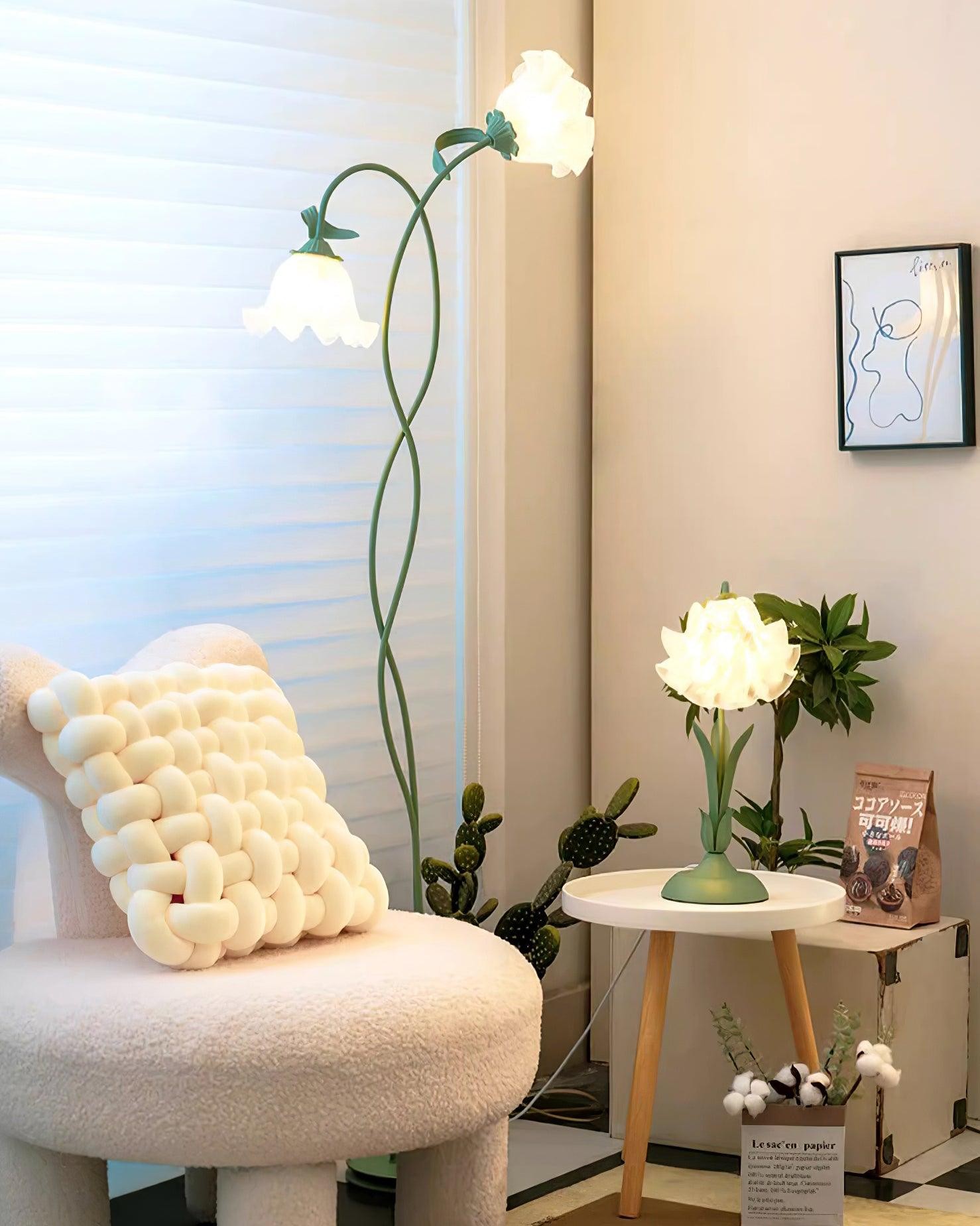 Creatieve multi-kops wikkelbloemvormige vloerlamp HL403