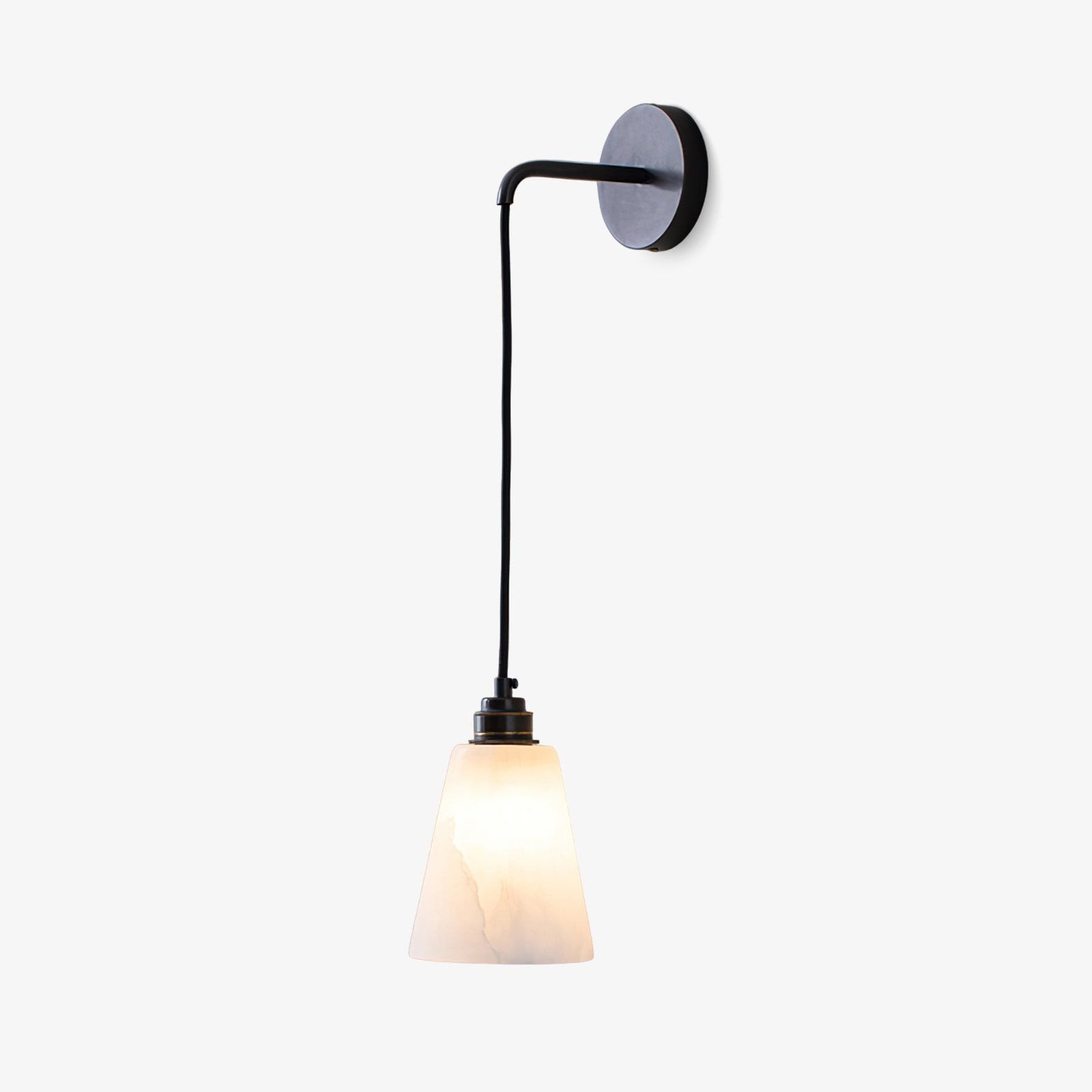 Druppelvormige alabaster wandlamp HL2956