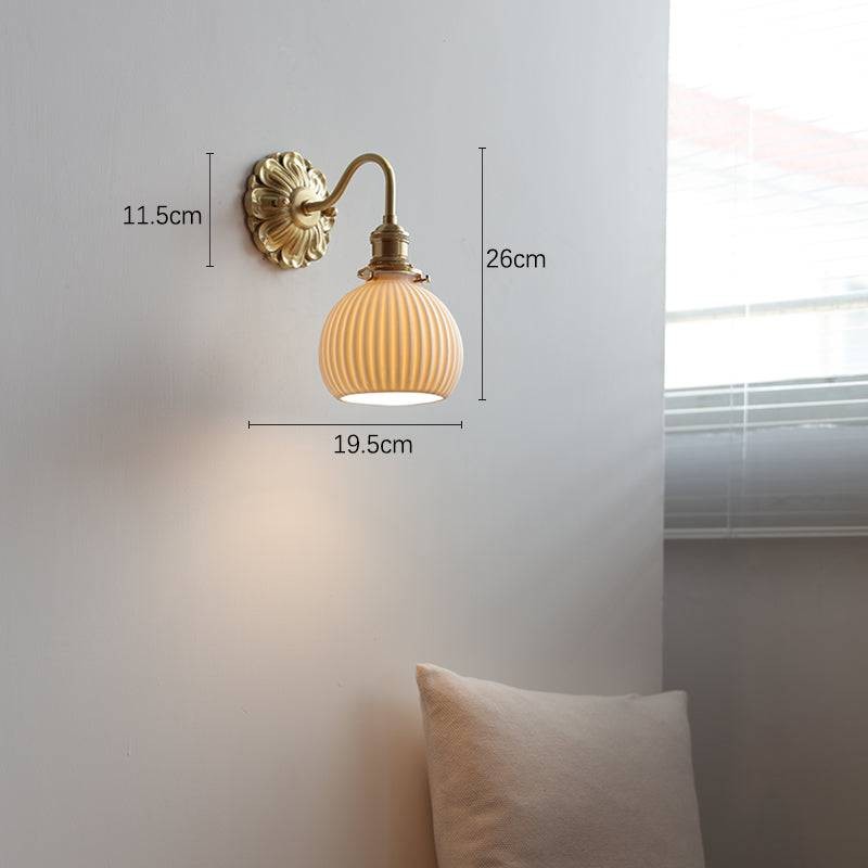 Wandlamp van messingkeramiek HL1790