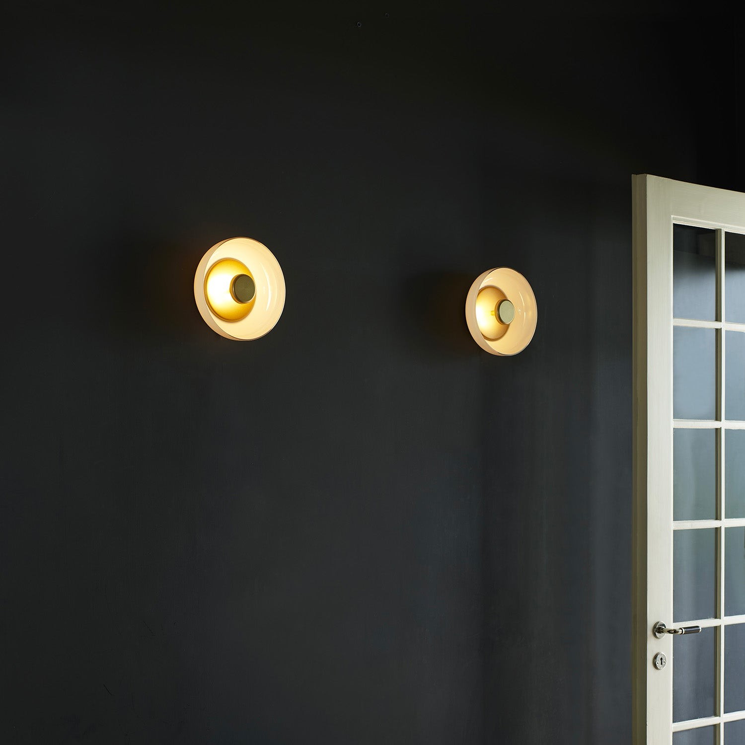 Goud LED Blossi Wandlamp Rond Glas