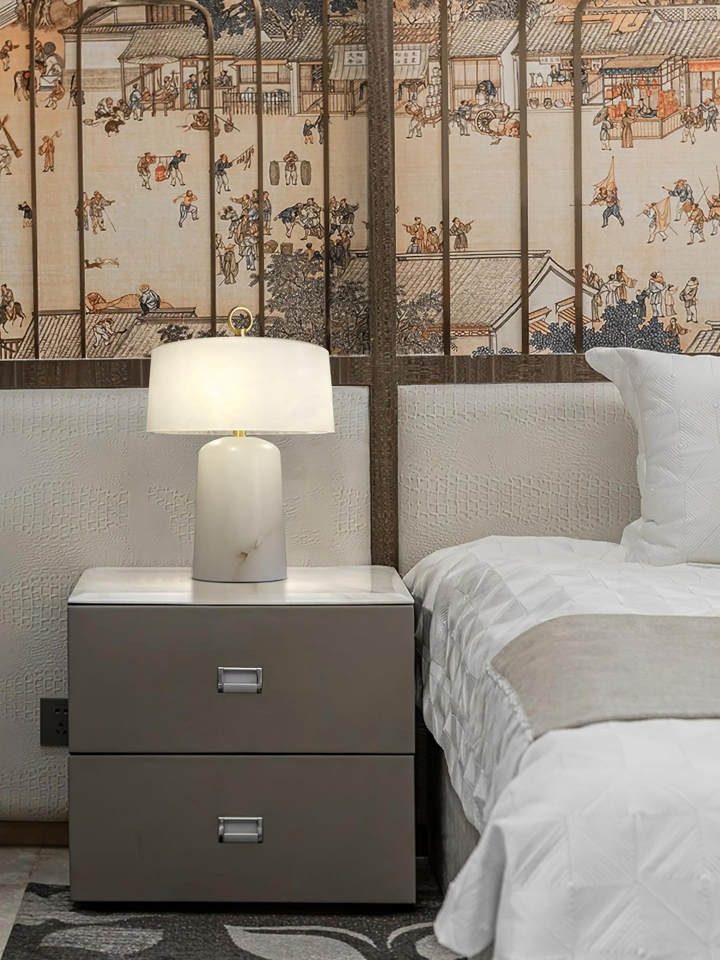 Lichte luxe stijl marmeren stenen tafellamp HL355