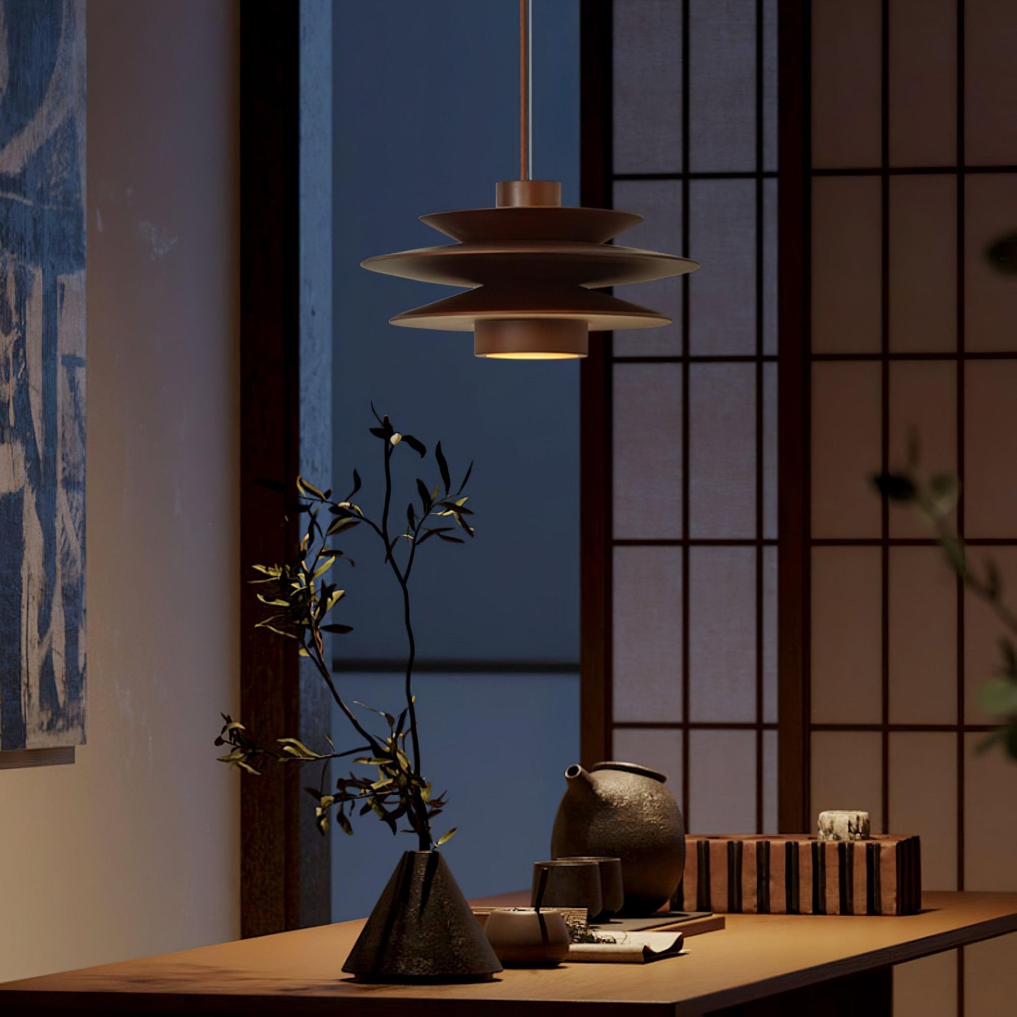 Meerlaagse schijfvormige hanglamp HL511