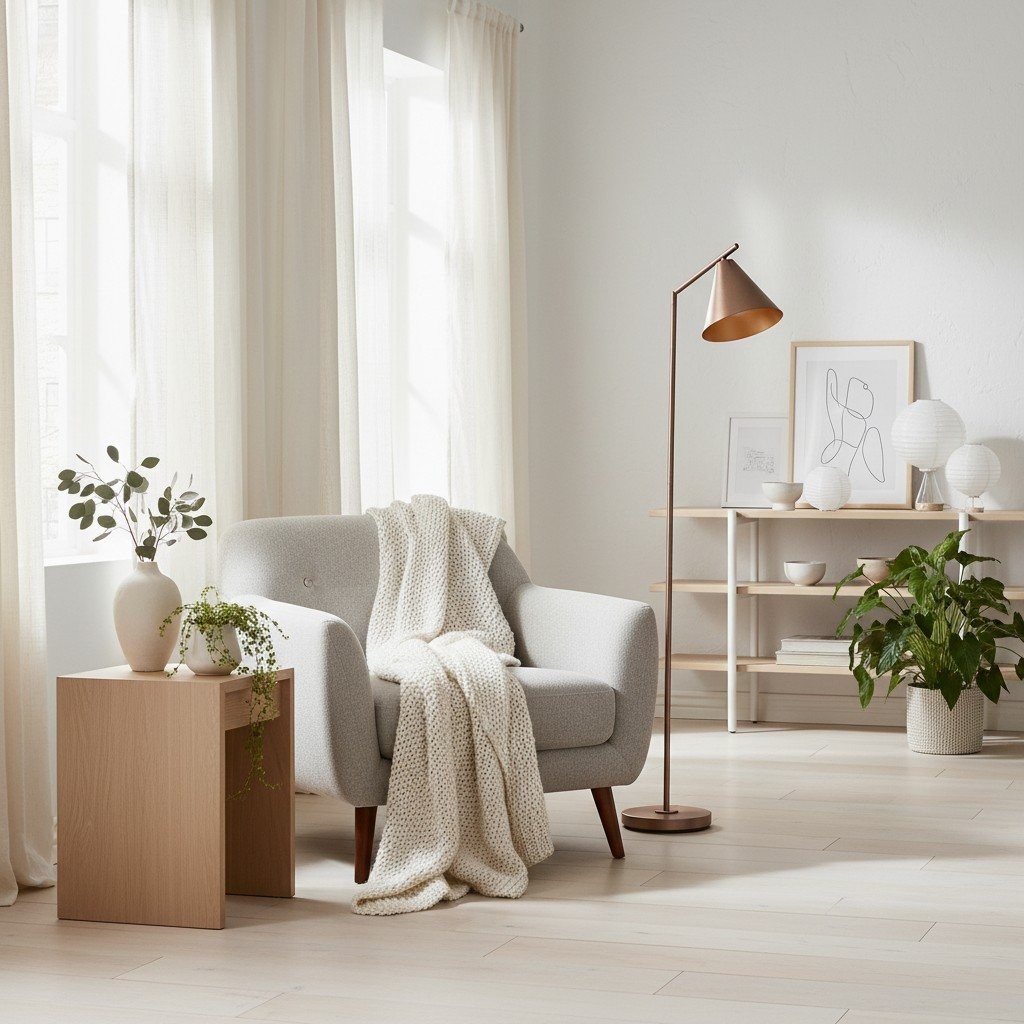 Oricone moderne vloerlamp met verstelbare arm - leeslamp in cape-stijl HL2196