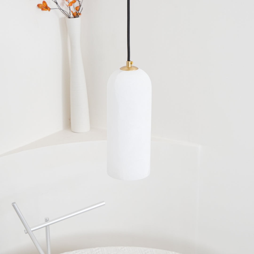 Luxe Albasten Cilinderstenen Hanglamp HL1059