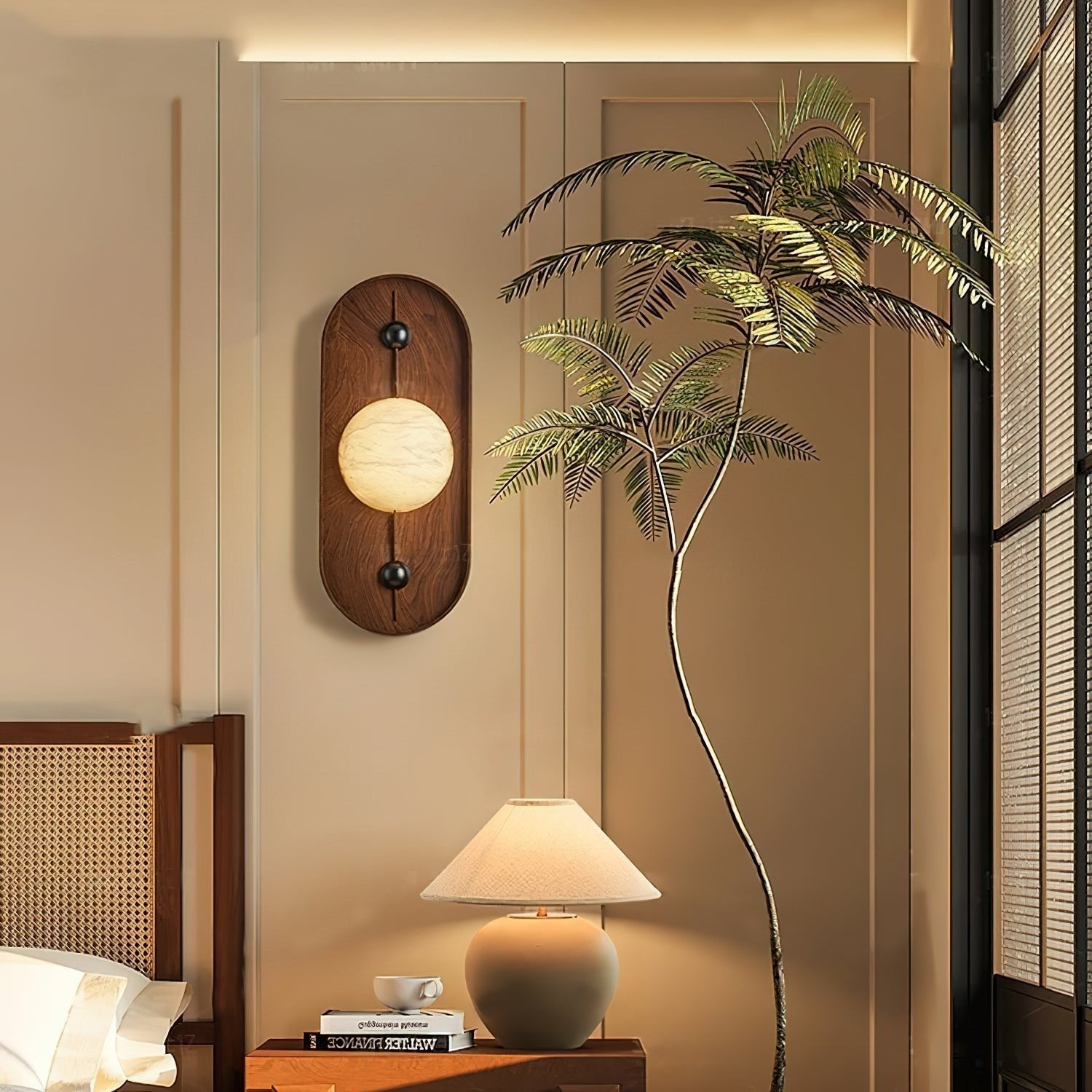 Bezel alabaster wandlamp HL2946