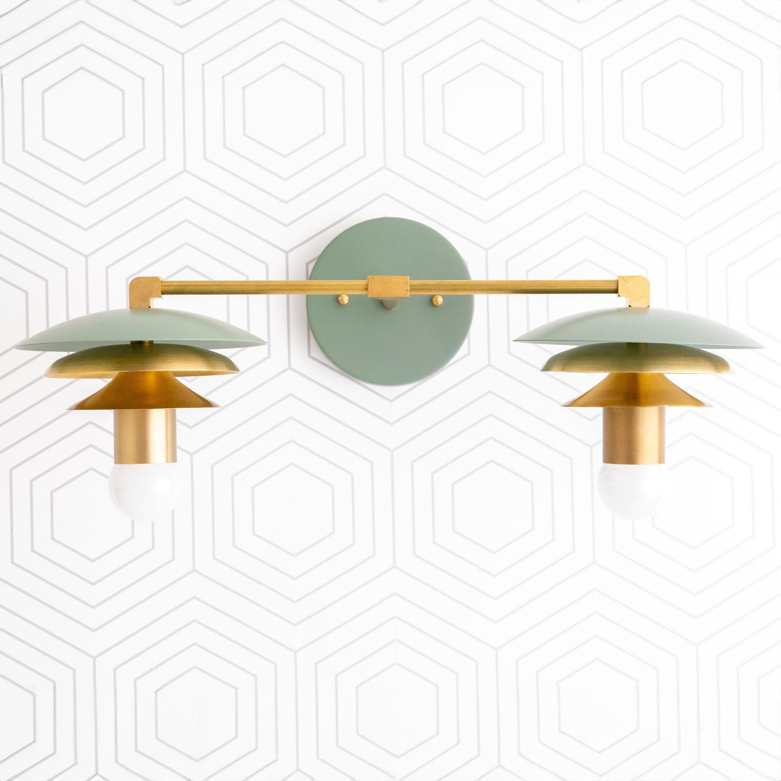 Artivo gelaagde messing wastafellamp - moderne, strakke stijl badkameraccent HL1723