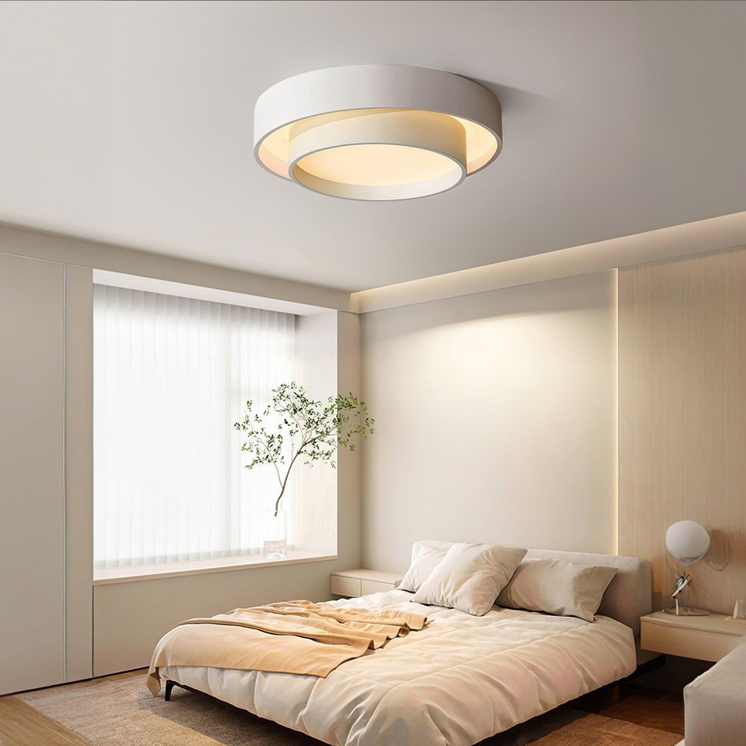 Dubbele ronde schijf Melody plafondlamp HL165